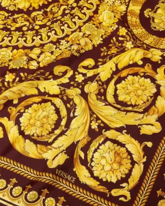 Eșarfă din mătase twill imprimată 90 cm Eșarfă din mătase twill imprimată 90 cm