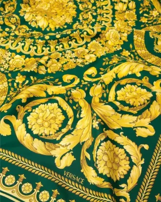 Eșarfă din mătase twill imprimată 90 cm Eșarfă din mătase twill imprimată 90 cm