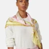 Eșarfă din mătase twill imprimată 90 cm Eșarfă din mătase twill imprimată 90 cm