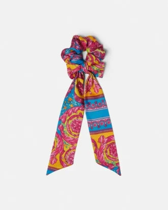 Eșarfă tip scrunchie din twill cu imprimeu pentru copii Eșarfă tip scrunchie din twill cu imprimeu pentru copii