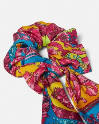 Eșarfă tip scrunchie din twill cu imprimeu pentru copii Eșarfă tip scrunchie din twill cu imprimeu pentru copii