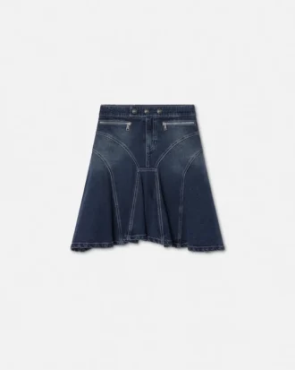 Fustă evazată din denim