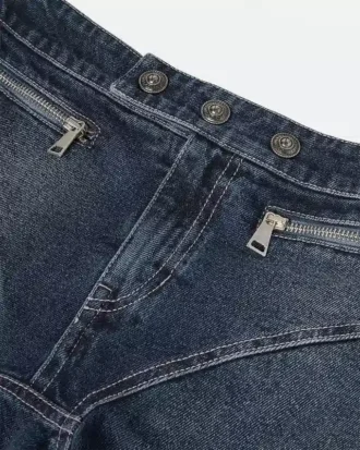 Fustă evazată din denim
