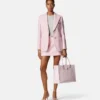 Fustă mini A-line din crep de lână tweed Fustă mini A-line din crep de lână tweed