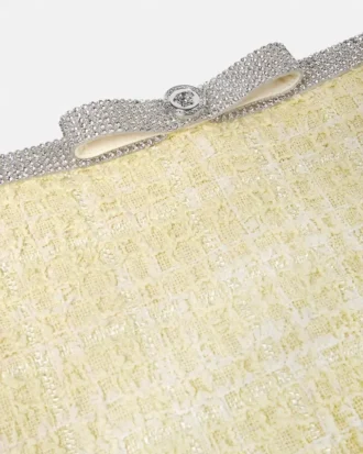Fustă mini A-line din tweed cu cristale