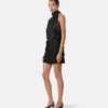 Fustă mini ajustată din satin reversibil Fustă mini ajustată din satin reversibil