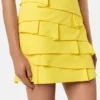 Fustă mini ajustată din satin reversibil Fustă mini ajustată din satin reversibil