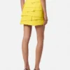 Fustă mini ajustată din satin reversibil Fustă mini ajustată din satin reversibil