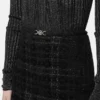 Fustă mini din bumbac tweed