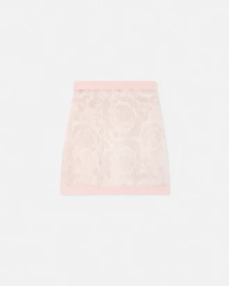 Fustă mini din tricot jacquard mohair