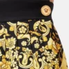 Fustă mini plisată din twill de mătase imprimat Fustă mini plisată din twill de mătase imprimat