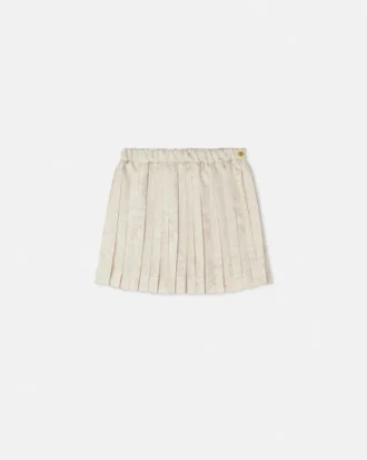 Fustă plisată din twill cu imprimeu pentru copii