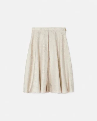 Fustă plisată din twill cu imprimeu pentru copii