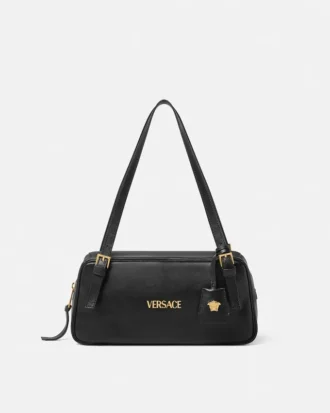 Geantă mare de bowling Versace Tag din piele nappa
