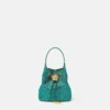 Geantă mini bucket din satin cu ornamente La Medusa Geantă mini bucket din satin cu ornamente La Medusa