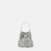 Geantă mini bucket din satin cu ornamente La Medusa Geantă mini bucket din satin cu ornamente La Medusa