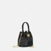 Geantă mini bucket din satin cu ornamente La Medusa Geantă mini bucket din satin cu ornamente La Medusa
