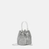 Geantă mini bucket din satin cu ornamente La Medusa Geantă mini bucket din satin cu ornamente La Medusa