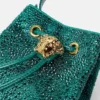 Geantă mini bucket din satin cu ornamente La Medusa Geantă mini bucket din satin cu ornamente La Medusa