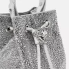 Geantă mini bucket din satin cu ornamente La Medusa Geantă mini bucket din satin cu ornamente La Medusa