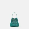 Geantă mini bucket din satin cu ornamente La Medusa Geantă mini bucket din satin cu ornamente La Medusa