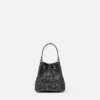 Geantă mini bucket din satin cu ornamente La Medusa Geantă mini bucket din satin cu ornamente La Medusa