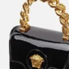 Geantă mini La Medusa din piele lăcuită Geantă mini La Medusa din piele lăcuită