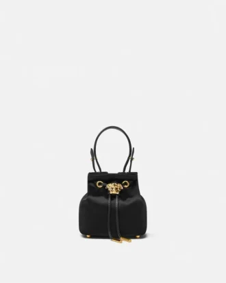 Geantă mini tip sac din satin La Medusa Geantă mini tip sac din satin La Medusa