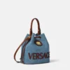 Geantă tip sac din denim La Medusa Geantă tip sac din denim La Medusa