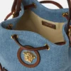Geantă tip sac din denim La Medusa Geantă tip sac din denim La Medusa