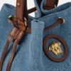 Geantă tip sac din denim La Medusa Geantă tip sac din denim La Medusa
