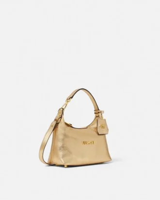 Geantă Versace Tag Hobo Metallic