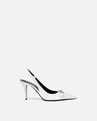 Gianni Ribbon Patent Slingbacks 85 mm