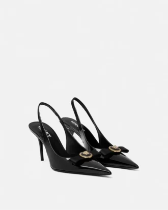 Gianni Ribbon Patent Slingbacks 85 mm