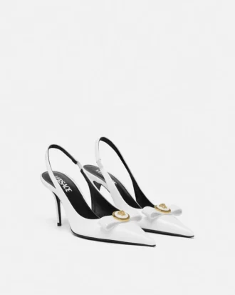 Gianni Ribbon Patent Slingbacks 85 mm