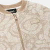 Hanorac cu fermoar din bumbac jacquard pentru copii Hanorac cu fermoar din bumbac jacquard pentru copii