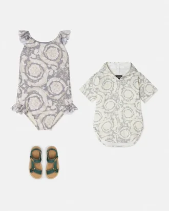 Costum de baie întreg pentru copii, cu imprimeu