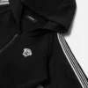 Hanorac cu glugă și fermoar din bumbac jersey brodat pentru copii Hanorac cu glugă și fermoar din bumbac jersey brodat pentru copii