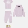Hanorac cu glugă și fermoar din bumbac jersey imprimat pentru copii Hanorac cu glugă și fermoar din bumbac jersey imprimat pentru copii