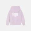 Hanorac cu glugă și fermoar din bumbac jersey imprimat pentru copii Hanorac cu glugă și fermoar din bumbac jersey imprimat pentru copii