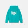 Hanorac cu glugă și fermoar din bumbac jersey imprimat pentru copii Hanorac cu glugă și fermoar din bumbac jersey imprimat pentru copii