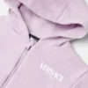 Hanorac cu glugă și fermoar din bumbac jersey imprimat pentru copii Hanorac cu glugă și fermoar din bumbac jersey imprimat pentru copii