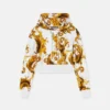 Hanorac scurt din bumbac jersey cu imprimeu Hanorac scurt din bumbac jersey cu imprimeu