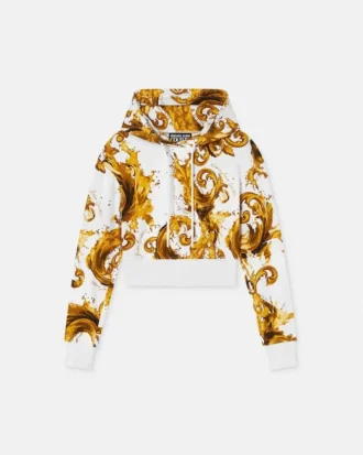 Hanorac scurt din bumbac jersey cu imprimeu