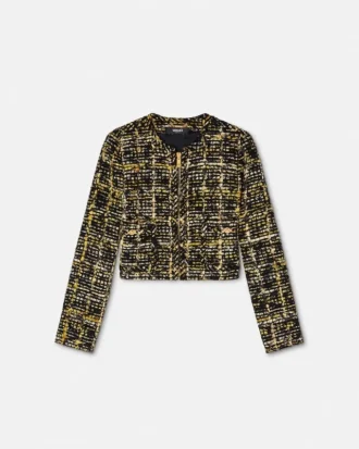 Jacheta cardigan din tweed