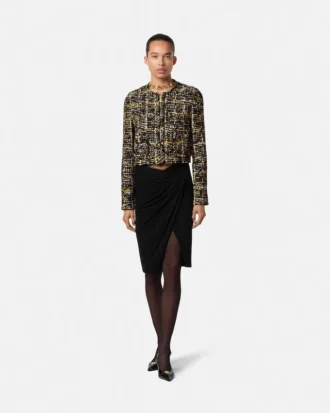 Jacheta cardigan din tweed