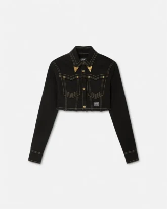 Jacheta cropped din denim