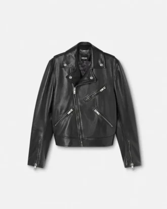 Jacheta de motociclist din piele nappa