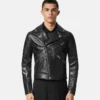 Jacheta de motociclist din piele nappa Jacheta de motociclist din piele nappa