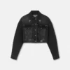 Jacheta din denim cu emblemă florală V-Emblem Jacheta din denim cu emblemă florală V-Emblem